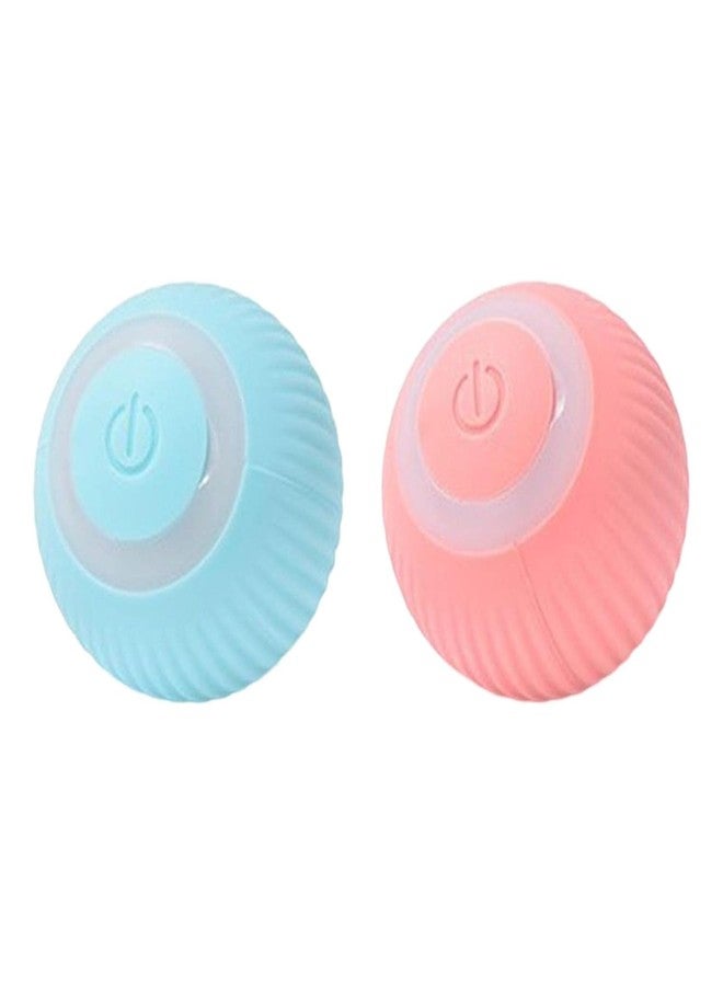 MACLOOM Cat Toy Automatic Rolling Ball for Pet Exercise Chaser Toy Blue and Pink | Pet Supplies | Cat Supplies | Toys - Image 1